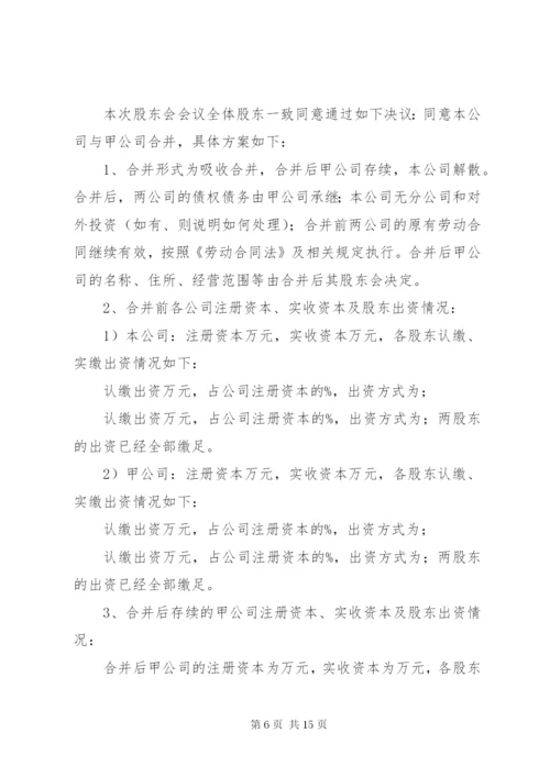 最新精编之公司吸收合并方案.docx