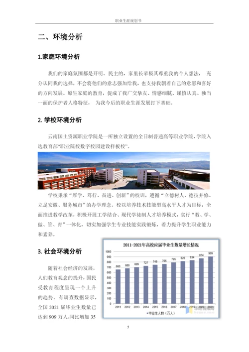 11页4400字数字媒体技术专业职业生涯规划.docx