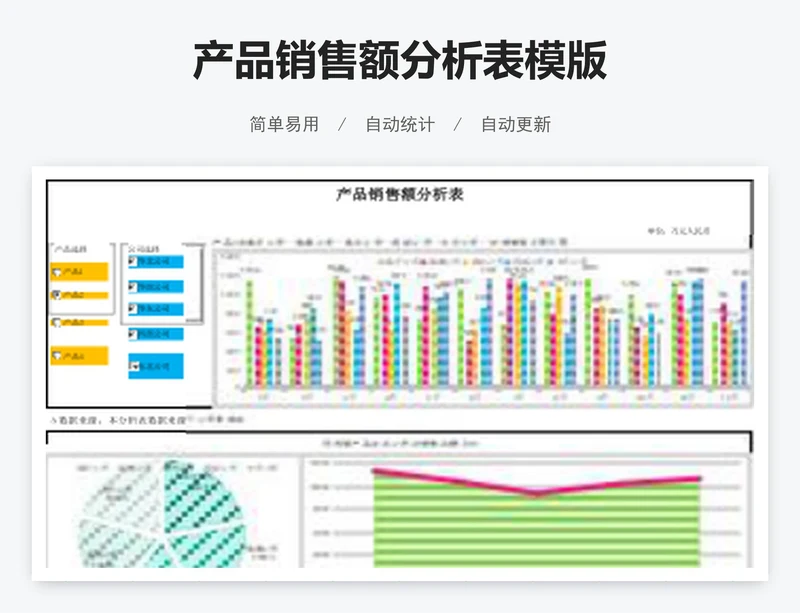 产品销售额分析表模版