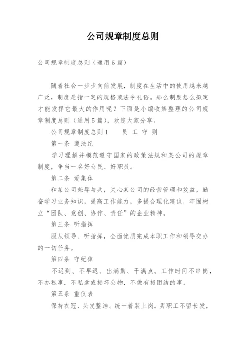 公司规章制度总则.docx