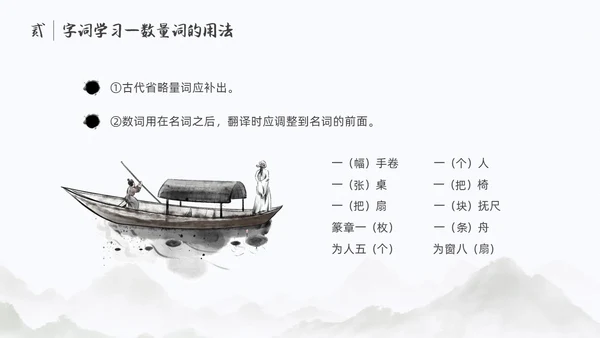 浅色简约中国风核舟记PPT模板