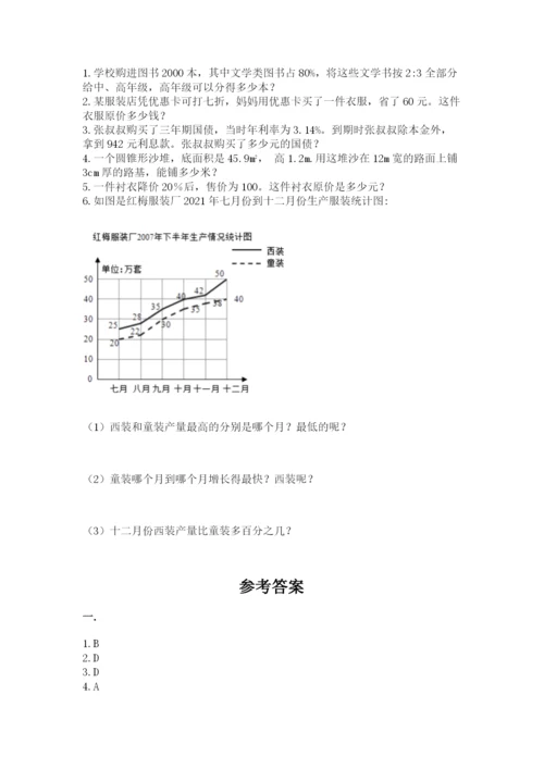 杭州文澜中学小升初数学试卷带答案（黄金题型）.docx