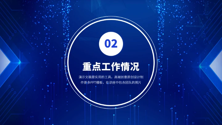 蓝色工作汇报述职年终总结PPT模板