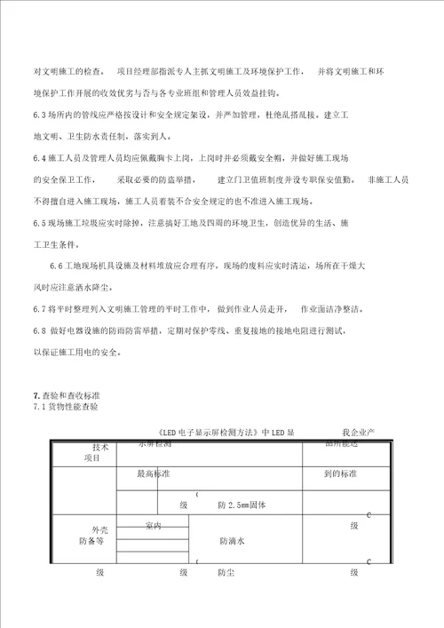 LED显示屏工程施工及质量标准