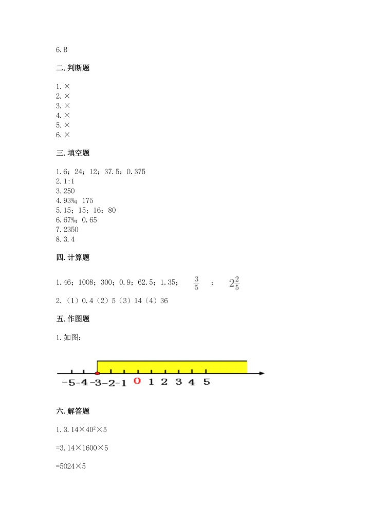 小学数学试卷六年级下册期末测试卷含完整答案（夺冠）.docx