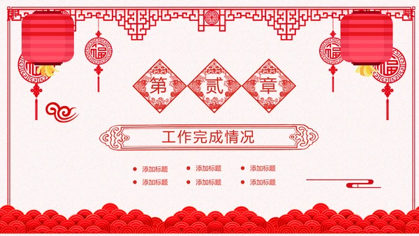 2021年牛年剪纸喜庆中国风年工作总结述职报告年终总结PPT