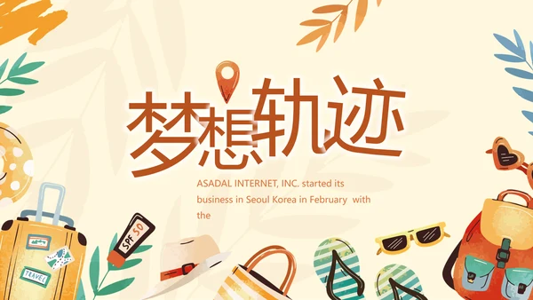 卡通手绘风青春旅游毕业季动态PPT