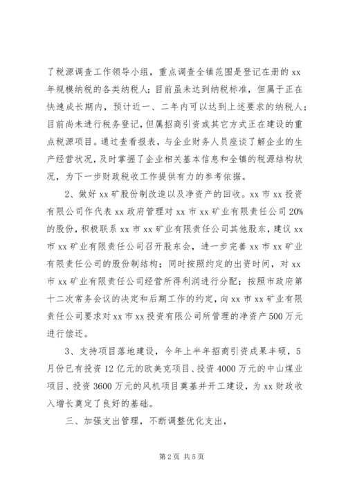 乡镇财政所上半年工作总结总结.docx