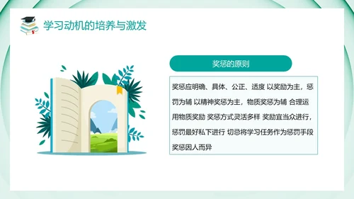 绿色卡通风教育心理学PPT模板