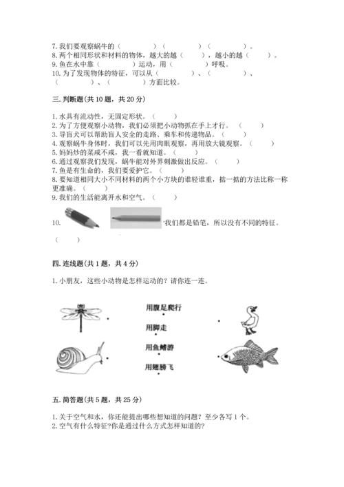 教科版一年级下册科学期末测试卷附参考答案（培优b卷）.docx