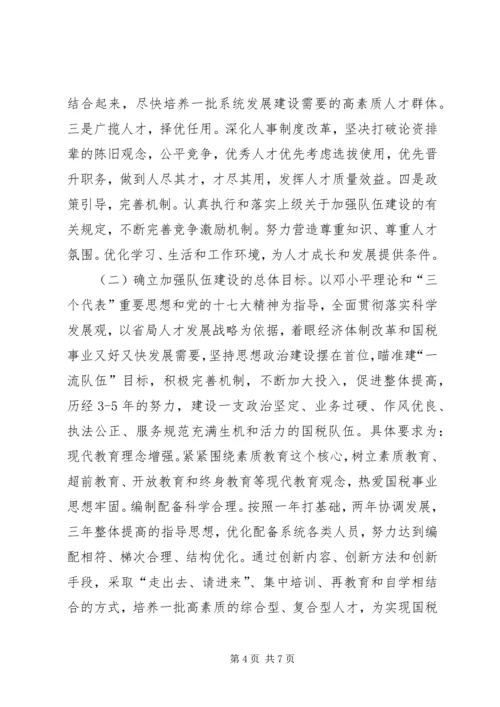 国税系统队伍建设调研报告.docx