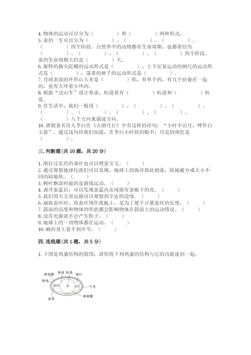 教科版科学三年级下册 期末测试卷附参考答案【预热题】.docx