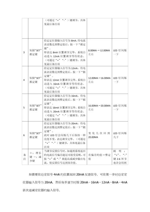 电气阀门定位器YT系列使用专项说明书.docx