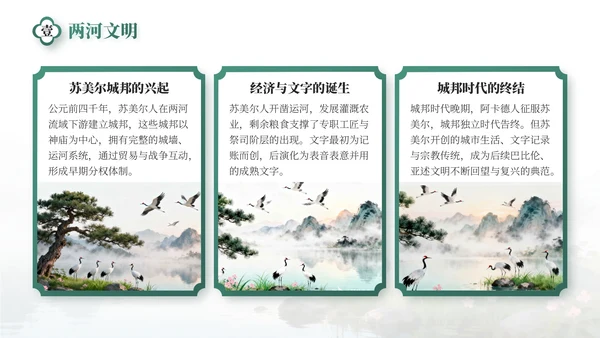 绿色中国风国庆历史课堂专题讲座PPT模板