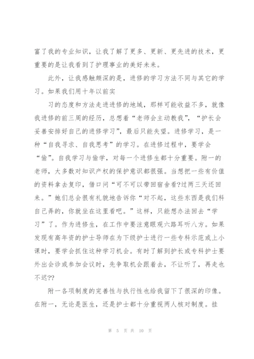 护士个人进修工作总结.docx