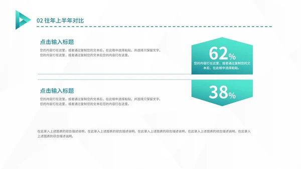 几何风青色年度工作总结部门汇报PPT模板