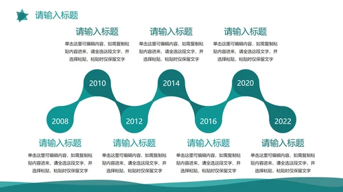 墨绿简约几何通用企业发展大事记历程时间轴PPT模板