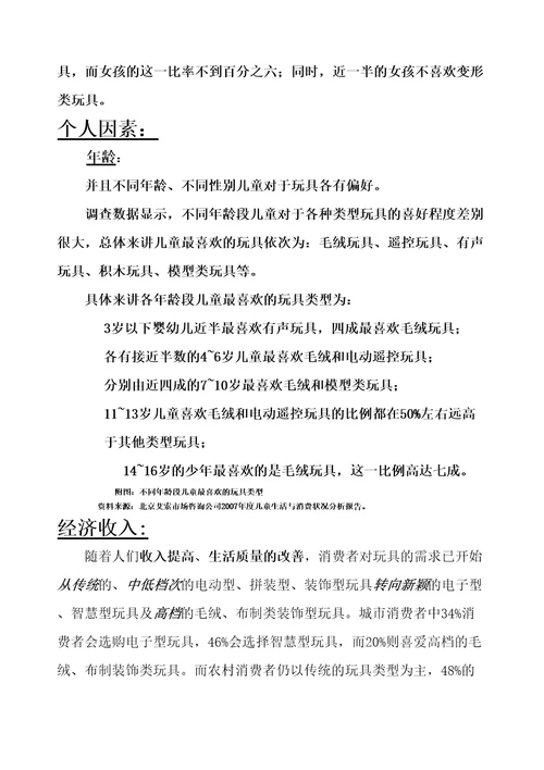 儿童玩具市场消费者行为分析