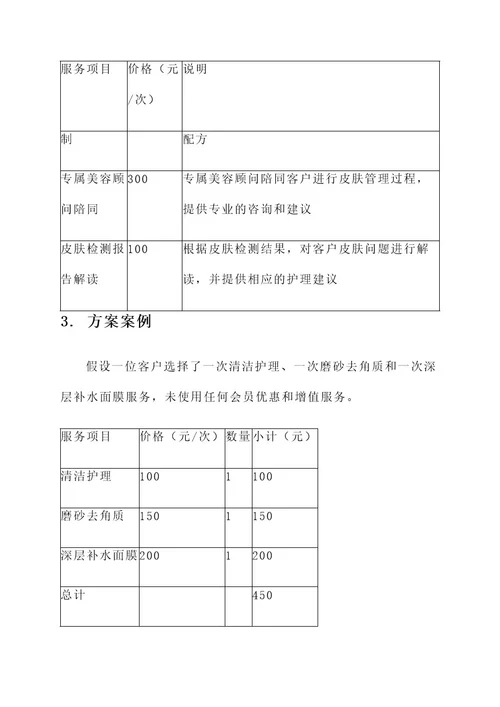 皮肤管理价格制定方案