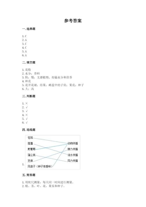 科学四年级下册第一单元植物的生长变化测试卷附完整答案（典优）.docx