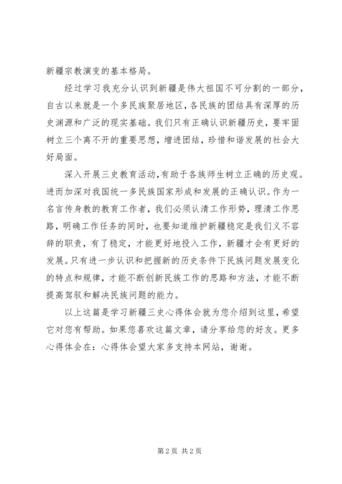 学习新疆三史心得体会.docx