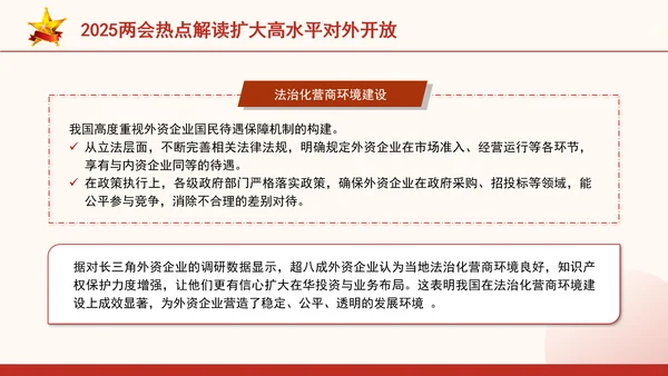 2025两会热点解读扩大高水平对外开放ppt