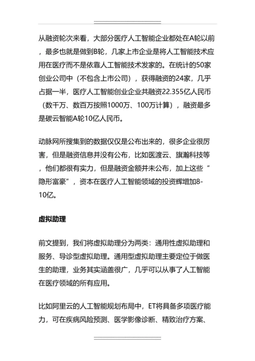 中国人工智能产业数据图谱：55家医疗人工智能企业全扫描.docx