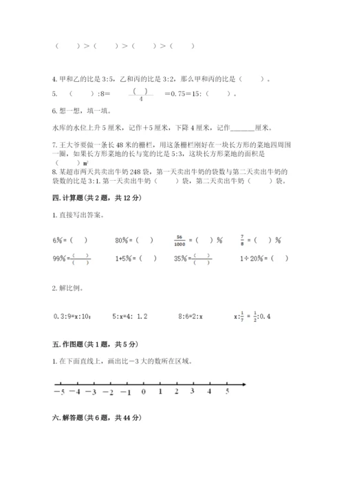 沪教版小学六年级下册数学期末综合素养测试卷带精品答案.docx