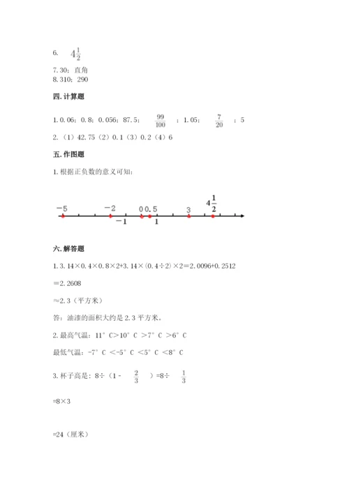 人教版六年级下册数学期末测试卷附答案【典型题】.docx