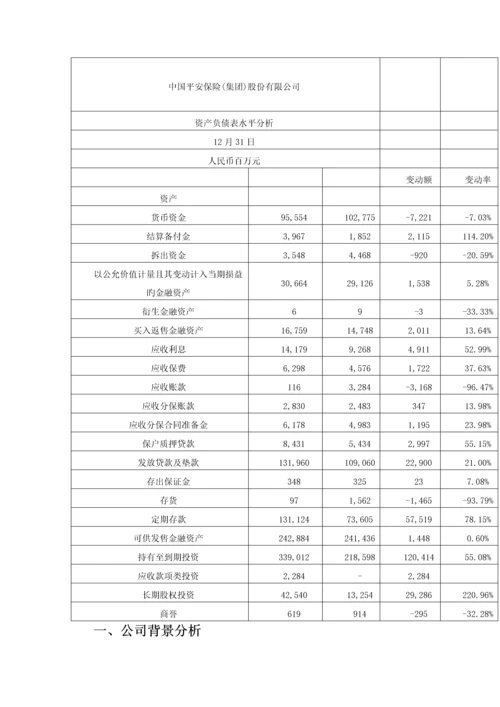 中国平安保险财务报表分析.docx