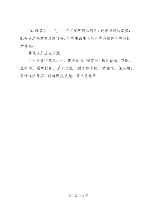 公共场所主要卫生设施设备清单范文.docx