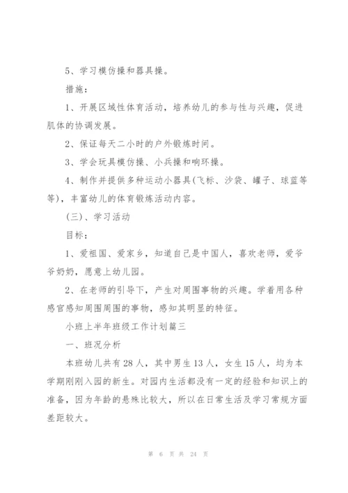 2022年上半年小班班级工作计划.docx