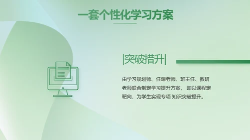 绿色清新学校教育培训工作总结动态PPT