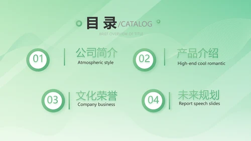 绿色大气医疗公司宣传年终工作总结动态PPT