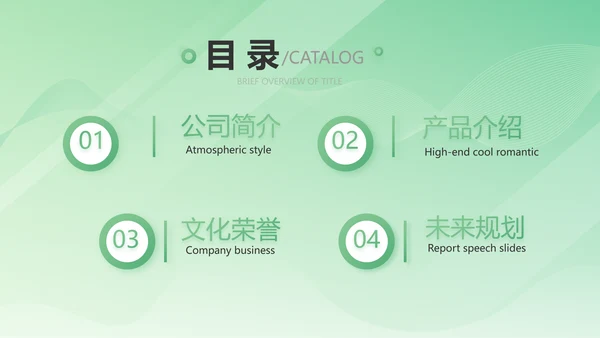 绿色大气医疗公司宣传年终工作总结动态PPT