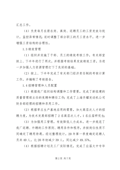 人力资源部负责人个人年终述职报告范文.docx