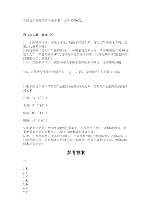 山东省济南市外国语学校小升初数学试卷一套.docx