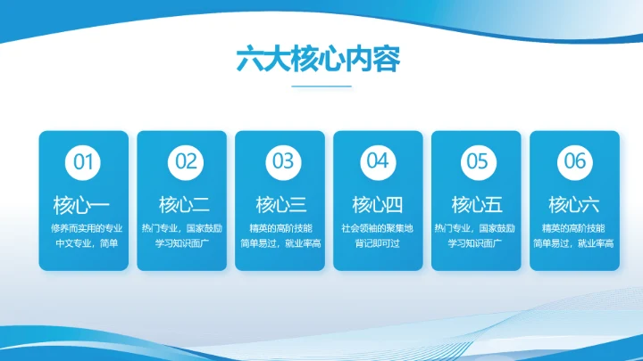 蓝色大气学校教育教学述职报告PPT