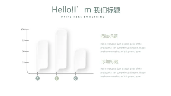 绿色小清新微立体述职报告通用PPT动态模板