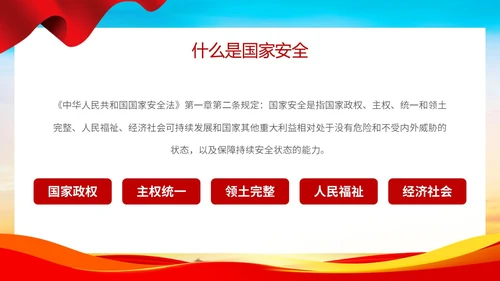 时尚大气简约国家安全教育日国家安全你我有责主题PPT模板