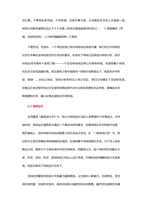 景观设计学场地规划与景观设计手册读书笔记样稿样稿