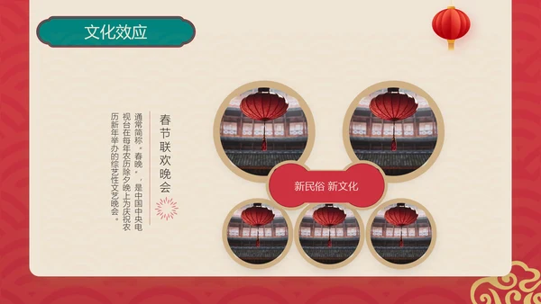新春快乐红金复古风春节节日介绍PPT模板
