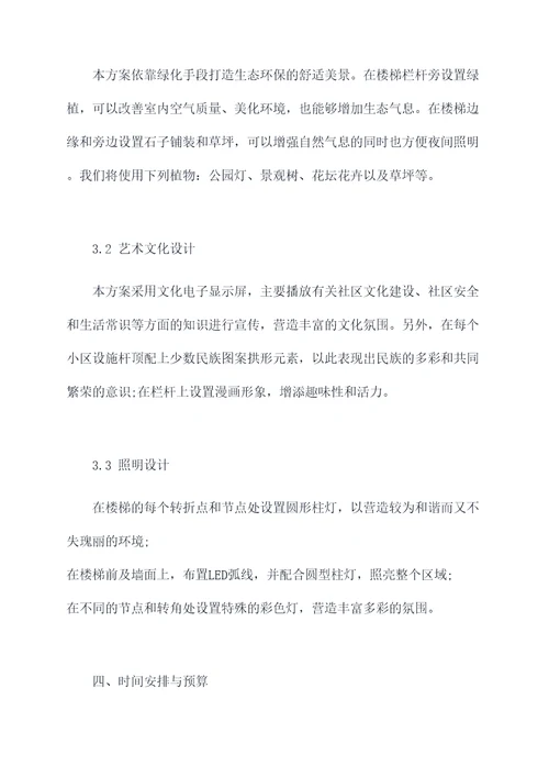 楼梯景观制作方案模板