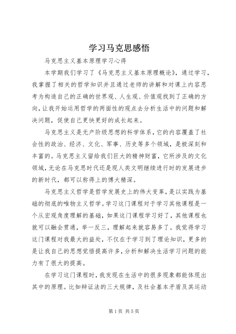 学习马克思感悟 (4).docx