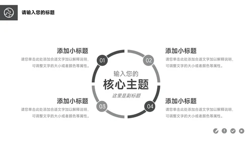 黑白大气主题工作汇报PPT模板