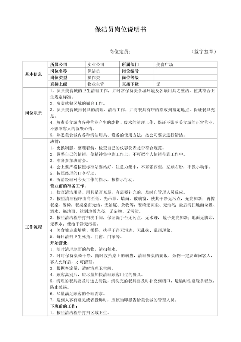 岗位说明书及考核标准工作流程.docx