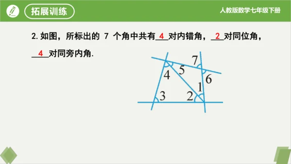 5.1.3同位角、内错角、同旁内角  课件（共23张PPT）