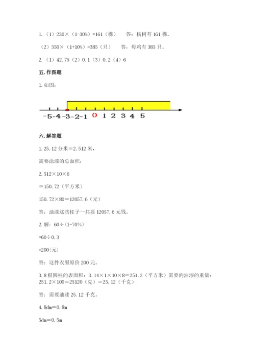 扎兰屯市六年级下册数学期末测试卷往年题考.docx