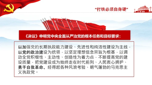 学习第三个历史决议全面从严治党党课PPT模板