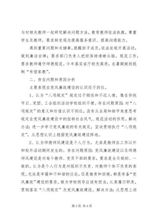 履行党风廉政建设一岗双责情况汇报 (3).docx